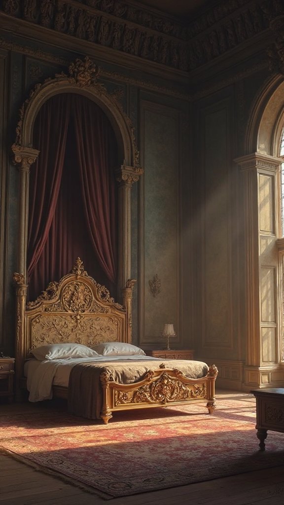 Ludwig gaf een fortuin uit aan zijn kasteel. Vakmensen sneden de kamers uit en beschilderden de muren met scènes uit ...