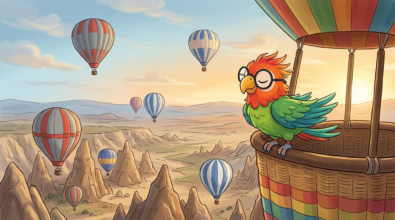Sie flog zurück zum Korb, und der Pilot ließ den Ballon steigen. "Spürst du das?", sagte er. "Hier oben geht der Wind...