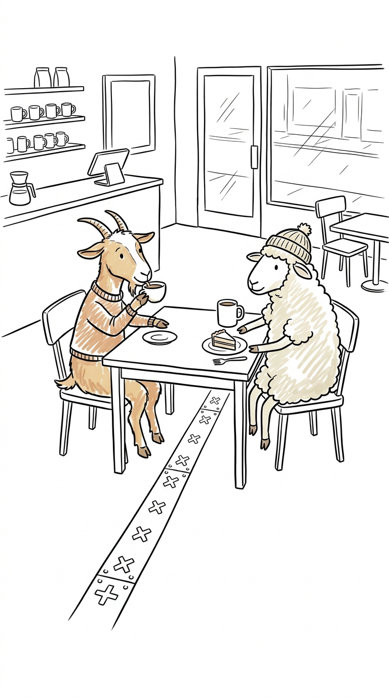 Eén café, twee landen