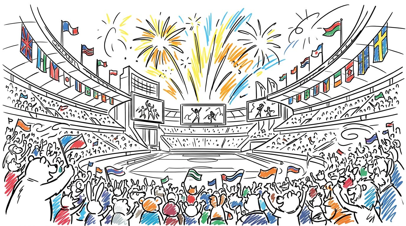 Ti tusind atleter, én åbningsaften