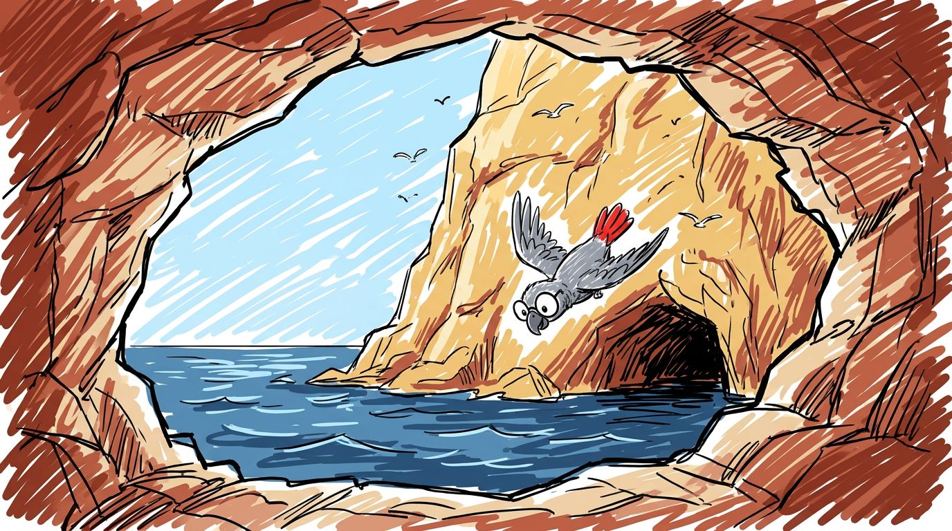 Illustration for Veistetty luola
