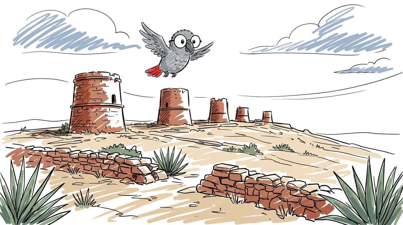 Illustration for The Old Windmills