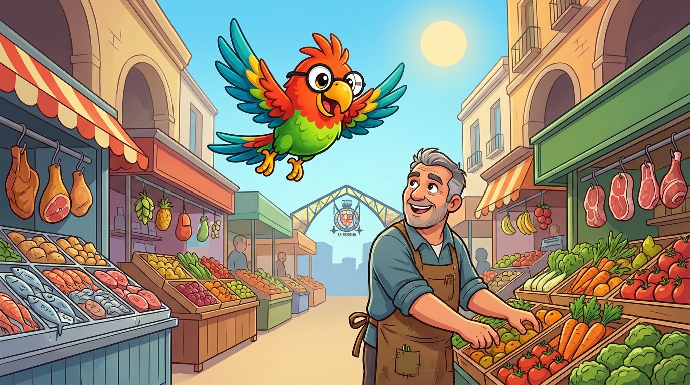 Polly en el Mercado de La Boqueria